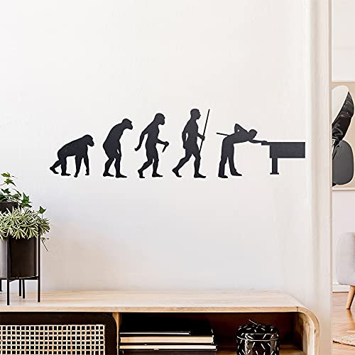 Billard Pool Evolution Wandtattoo Wandaufkleber Wall Sticker - Dekoration, Küche, Wohnzimmer, Schlafzimmer, Badezimmer