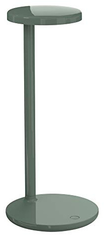 Flos Tischlampe Oblique 4000K LED Aluminium Salbei Glanz, Maße: 15,5cm x 35cm, 09.8302.DV