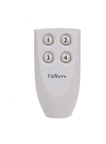Funkfernbedienung 4-Tasten Stromversorgung 3V Batterie CR2032 grau FW-RC4G f&f 5908312599616