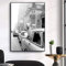 Tier Lustiges Alpaka Poster Lama in einem New York City Taxi Retro Leinwand Gemälde Bild für Esszimmer Dekor 60x90cmx1pcs rahmenlos