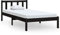 vidaXL Kiefer Massivholzbett Bettgestell Bett Holzbett Einzelbett Futonbett Bettrahmen Schlafzimmerbett Schlafzimmermöbel Schwarz 90x200cm