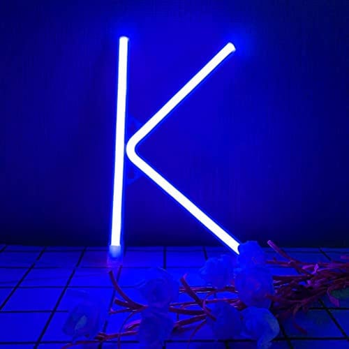 Buchstaben Neon Lichter, LED Schilder Neonschilder für Wanddekoration, USB-Aufladung/Akku, Alphabet Nachtlampe Neon Bar Schild Leuchten Buchstaben Wandleuchten, Bar Neon Schilder, Neon Gaming Schild
