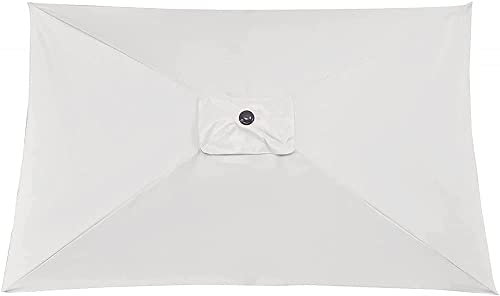 LYWDJ Parasol De Rechange Rectangulaire À 6 Baleines De 2 X 3 M pour Jardin, Plage, Marché - Toile De Rechange pour Parasol, Parasol Solide Et Épais, pour Balcon-Yellow