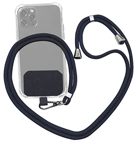 CoverKingz Universal Handykette - Handy Kette zum Umhängen kompatibel mit nahezu Allen Handy Hüllen - Handyband - Smartphone Strap - Aramidfasermaterial - Dunkelgrau