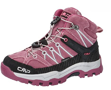 CMP Kids Rigel Mid Trekking Shoes WP Chaussures de randonnée, Rose-Gris Clair (Fard-Ghiaccio), 34 EU