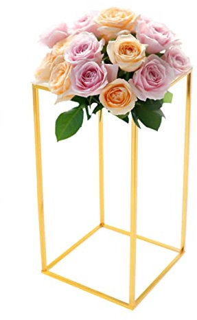 FUROMG Modern Metall Pflanzenständer Blumenständer Standfuß Tisch Herzstück Hochzeit Ereignisse Dekor Plant Stand Gold