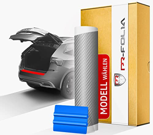PR-Folia Ladekantenschutz für Opel Meriva B (ab BJ 2010) - CARBON SILBER Schutzfolie inkl. Rakel Stoßstangenschutz Folie Autofolie
