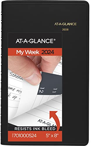 AT-A-GLANCE Terminkalender 2024, 12,7 x 20,3 cm, klein, Schwarz (701000524)