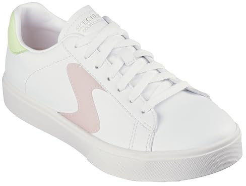 Skechers Eden LX-Top Grade, Scarpe da Ginnastica Donna, Bianco Rosa Lime, 41 EU