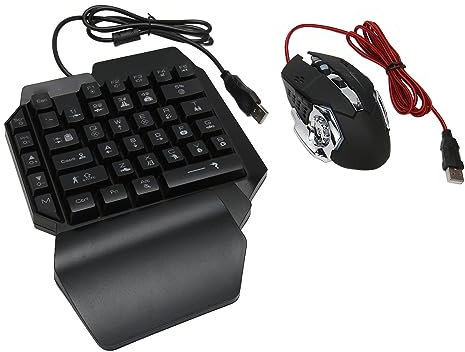 Einhändige RGB-Gaming-Tastatur und -Maus-Kombination, Tastatur- und Mauskonverter für PS3 Switch, für Series X/S für One X/S für 360