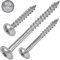 SCREW REBEL Tellerkopfschrauben 8,0 x 140 Edelstahl A2 rostfrei, 50 Stück mit ETA Zulassung, TX40, Photovoltaik Schraube, Holzbauschraube, Teilgewinde