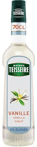 Mathieu Teisseire Vanille Sirup Zuckerfrei - 70cl für Kaffee & Cocktails | Zuckerfreie Alternative für Barprofis - Ideal für Desserts, Kaltgetränke und Tee - Erlesene Qualität aus Frankreich