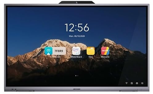 Hikvision Scherman 65'' LFD 4K Interactive 3840x2160 45pts 350 CD/m² 6ms 60Hz 2xHDMI 2xUSB 1xUSB-C RS-232 RJ45 Fotocamera integrata 8MP Android11