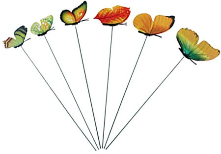Veemoon Schmetterlinge Basteln 12-teiliges Set Hochzeitsdeko Wiesendekor Stock Künstlich Garten Schmetterling Grüne Pflanzen Kolben Pflanzendekor
