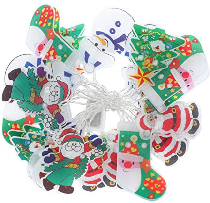 Weihnachtsdekorationen, 1 Set Lichterkette, Pfosten, ästhetische Raumdekoration, Heimdekoration, Batterie-Kronleuchter, Weihnachts-Hängeleuchte, rustikale Stern-Lichterke