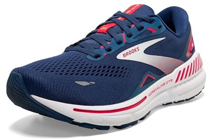 BROOKS Damen Adrenaline Gts 23 Sneaker, Blue/Raspberry/White, 43 EU