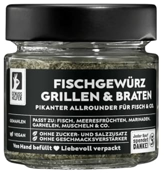 Bremer Gewürzhandel Fischgrill- und Bratgewürz, gemahlen, leckere Gewürzmischung für Fisch & Meeresfrüchte, zum Kochen, Braten und Grillen, 25g im Glas