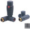EcoSpa Dual Fuel Round TRV Radiator Valves for Elements - Corner - Anthracite (Pair)