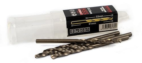 Ferrcan Brocas para metal HSS DIN338 M35 5% cobalto Turbomax para taladrar en acero inoxidable, hierro y otros metales paquete de 5 unidades por medida (3mm)