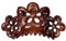 Tiuimk Pinza para el pelo, diseño floral, color marrón