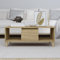 FENLAX Couchtisch aus Holzwerkstoff 90x50x36,5 cm Sonoma-Eiche Wohnzimmertisch Beistelltisch Center Table Coffetable Stubentisch Wohnzimmer Tisch für Couch Cauchsofa Tisch Modern