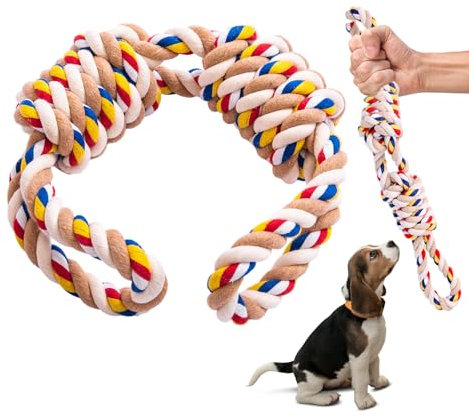 NyxSeat Corde de 40 cm pour Chien - Jouet Durable à Mâcher - Nettoyage des Dents - Pour Chiens de Petite et Moyenne Taille