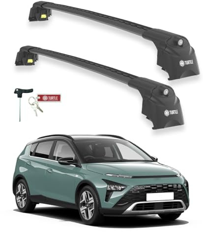 TURTLE kompatibel mit Hyundai Bayon (Bc3 Cuv) 2021-2024 Air2 Dachträger | SCHWARZ