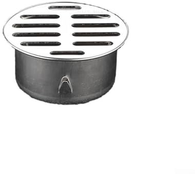 Rejilla de drenaje de suelo de acero inoxidable con diseño hueco grande, se adapta a tubos de drenaje de 50 mm a 200 mm, fácil instalación para desagües exteriores e interiores (75 mm)