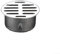 Rejilla de drenaje de suelo de acero inoxidable con diseño hueco grande, se adapta a tubos de drenaje de 50 mm a 200 mm, fácil instalación para desagües exteriores e interiores (75 mm)