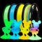 Eono Glow PLA Filament 1.75mm 0.25kg/Spool 4 Pack, Multicolor, Yellow, Rainbow, Green, Blue