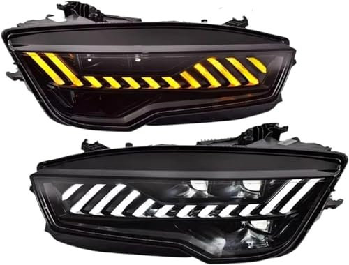 HESTAYAY Coupe Scheinwerfer Komponenten für-Audi A7 2011 2012 2013 2014 2015 2016 2017 2018, Ersatzscheinwerfer Fahrscheinwerfer Scheinwerfer Autoteile,for 2015-2018 Year