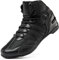Stivali da Moto In Pelle da Uomo, Scarpe da Moto Casual Antiscivolo, Scarpe Corazzate Protettive da Motocross da Donna Stivali da Turismo Sportivi da Corsa da Uomo,Black-38