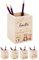 Bärenfreunde® - Personalisierter Stiftehalter Kinder aus Holz - Kreativer und praktischer Schreibtisch-Organizer Kinder mit Namen - Perfektes Einschulung Geschenk und Geburtstag (4 Waldtiere)