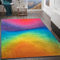 Taracarpet Teppich Kurzflorteppich, Wohnzimmerteppich aus Polyester in Regenbogenfarben, Graffiti absolut Modern fürs Wohnzimmer, Schlafzimmer, Kinderzimmer und Jugendzimmer Fog Multi bunt 80x150 cm