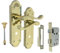 Askworth Door Handles - Brass Plated Internal Door Handles - Door Handles Sets with Sash Bathroom,Brass Plated Door Handle Set for Internal Doors,Door Handle in Brass Plated 170mm x 48mm