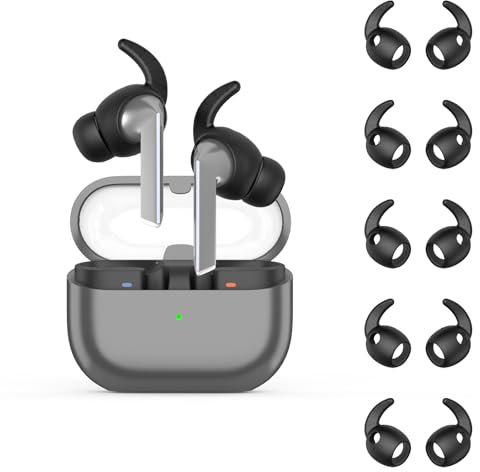 5 Pairs of Ear Hook Covers Compatible with Galaxy Buds 3 Pro, Silicone Ear Hook, Non-Slip Earphone Covers (Black)