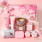 LAIKOU Sakura Body Care Gift Set, 7 PCS Pamper Gifts for Women, Body Lotion, Hand Cream, Bar Soap, Bath Bombs, Candle and More, Unique Self Care Package, Mothers Day Christmas Birthday Gifts for Her