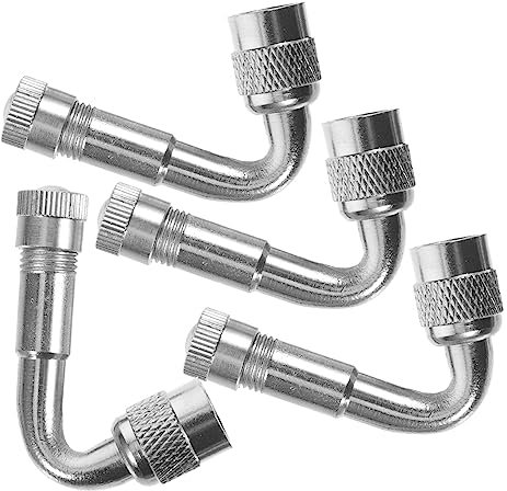 CHILDWEET 4stücke Messing-luftreifenschaft Mit Staubkappe Für Auto LKW Motorrad Reifenventil -ventil Verlängerungsadapter Für Aufpumpen Und Prüfen