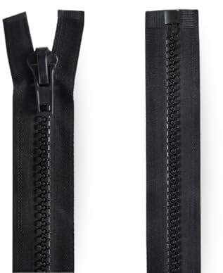 TENDAGGIMANIA Cerniera Lampo Divisibile con Catena 10 MM -Colore NERO -Lunghezza 300 CM - Cerniera Lampo Doppio Cursore ANTI CORROSIONE ANTI UV in Nylon ideale per Nautica e Ambienti esterni