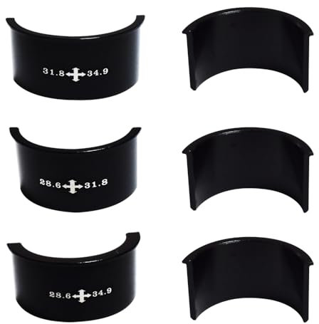 Xmomx 3 Kinds Front Derailleur Adjust Conversion Clamp Shim Spacer Adapter Sheet 28.6 to 31.8 to 34.9mm Aluminum Alloy for MTB Mountain Road Bicycle 1 Set