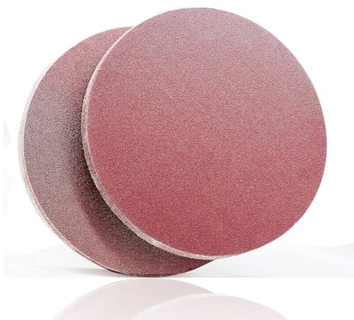 EETools 20 pieces 300mm Plain (No Holes) Aluminum Oxide Sanding Disc, Hook and Loop Fastnering in P80 Grit
