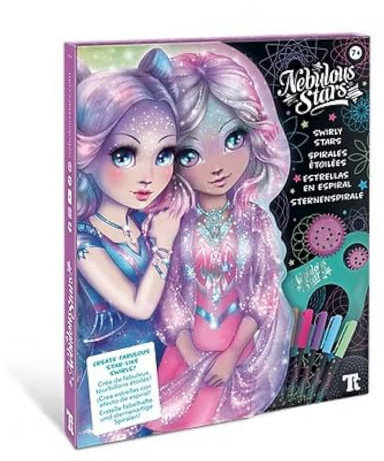 Nebulous Stars Großes Mandalas Notizbuch mit schwarzen Seiten