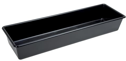 Muddy Hands Heavy Duty Long Rectangle Multi Purpose Black Plastic Garden Tray - 17 Litre - (Length: 80cm x Width: 25cm x Height: 12cm)