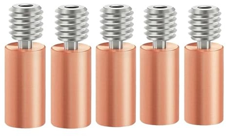 5 STÜCKE Aktualisierte Wärmepause for FL-SUN V400 3D-Drucker Throat Tube Thread Hotend-Teildüse 1,75 mm Kupfer-Titan-Legierung Extruder