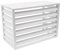 Klimaanlage Abdeckung Außengerät Verkleidung Wärmepumpe Aluminium Zaun Garten Balkon Montage Set Rostfrei Privatsphäre Blumenablage (Weiß, 100 * 70 * 50cm)