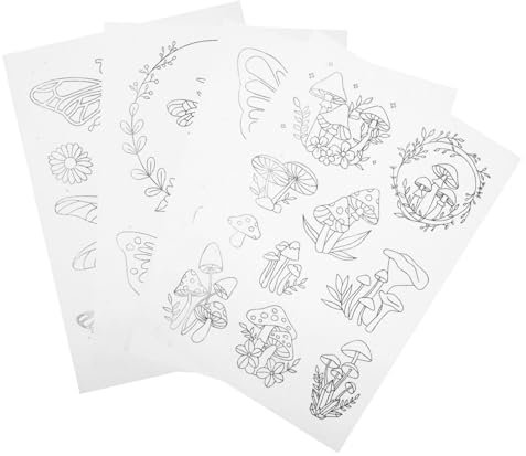 HOODANCOS 4blätter Stickpapier Wasserlöslich Zum Sticken Zerreißbar Basteln Stickträger Heimwerker-handwerkzeuge Kaltwasserlöslicher Bogen Stickbogen Stick Und Stickpapier