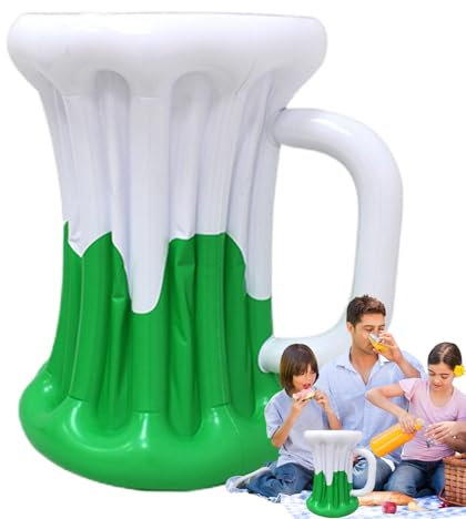 Aufblasbarer Bierkühler, PVC, schwimmend, groß, tragbar, für Pool, , Geburtstag, Feiern, Spaß und Functional, mehrfarbig