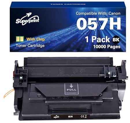 Superprint Tonerkartusche Kompatibel für Canon 057H Toner, 1 Schwarz