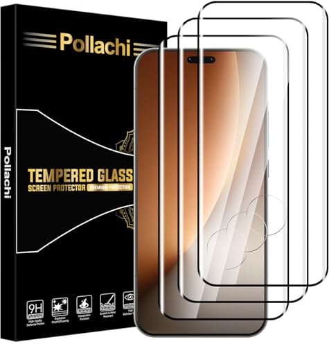 Pollachi Verre Trempé pour Honor Magic 8 Pro[Lot de 3] Film en Protection ecran,Dureté 9H,Sans Bulles,Anti Rayures Vitre Protecteur d'écran pour Honor Magic 8 Pro