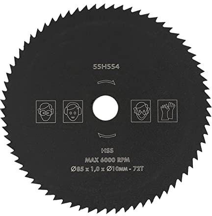 Badafaci Circular Saw 85mm X 10mm 72T HSS Cutting Disc Wheel for Cement PVC Metal Wood Aluminum with Cutting Edges